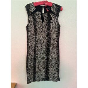 Scarlett Ladies Beautiful Animal print Black & Gold Multicolor Dress - Sz14